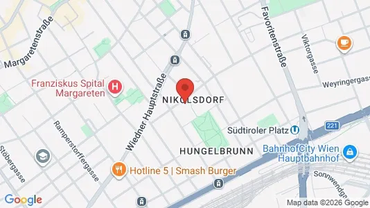 Apartments for rent i Wien Wieden - kort over placeringen