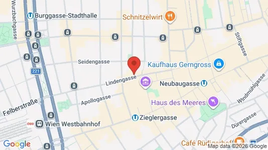 Apartments for rent i Wien Neubau - kort over placeringen