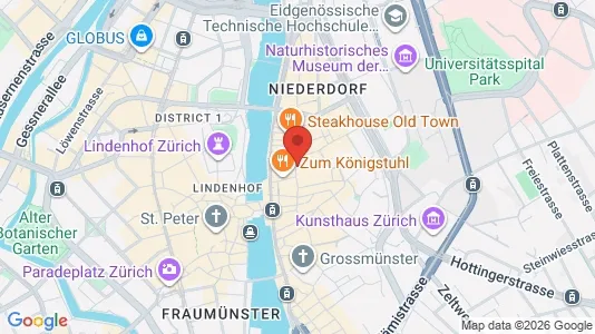 Apartments for rent i Zürich District 1 - Altstadt - kort over placeringen