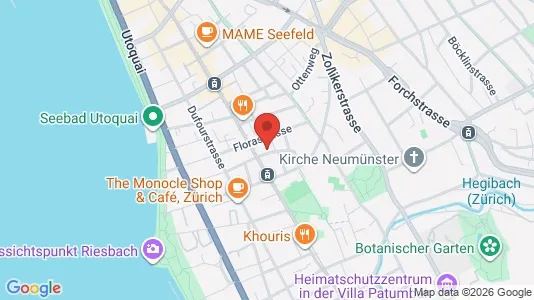 Apartments for rent i Zürich Distrikt 8 - kort over placeringen