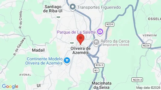 Apartments for rent i Oliveira de Azeméis - kort over placeringen