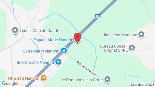 Apartments for rent i Nandrin - kort over placeringen