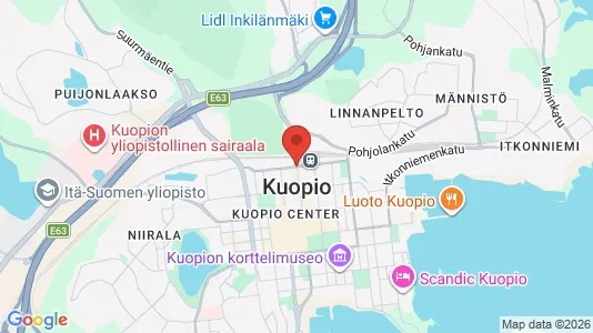 Apartments for rent i Kuopio - kort over placeringen