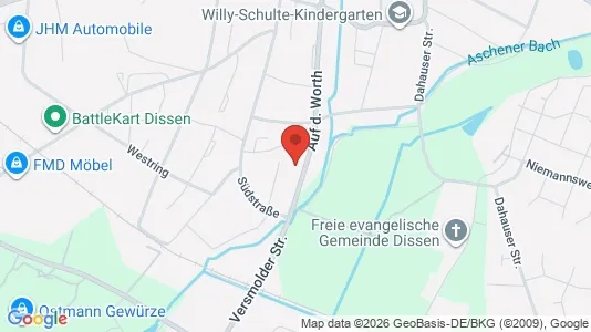 Apartments for rent i Osnabrück - kort over placeringen