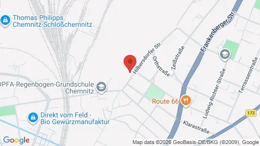 Apartments for rent i Chemnitz - kort over placeringen