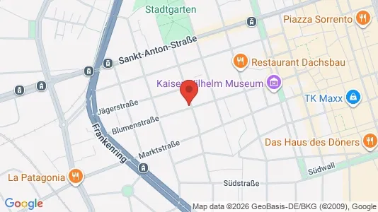 Apartments for rent i Krefeld - kort over placeringen
