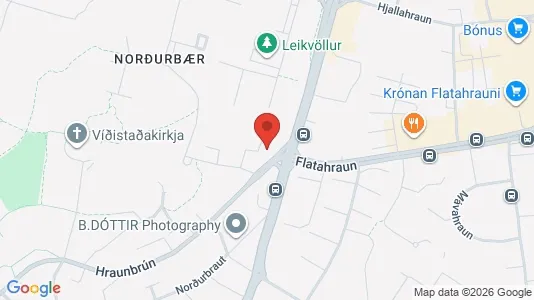 Apartments for rent i Hafnarfjörður - kort over placeringen