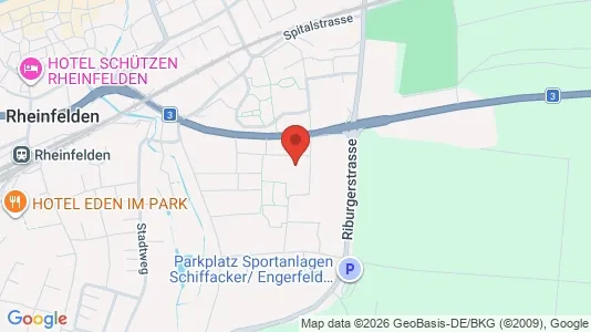 Apartments for rent i Rheinfelden - kort over placeringen