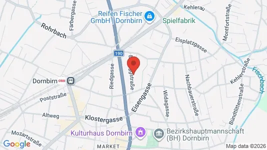 Rooms for rent i Dornbirn - kort over placeringen
