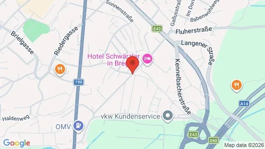 Apartments for rent i Bregenz - kort over placeringen