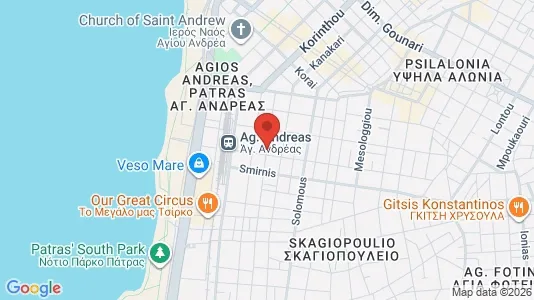 Apartments for rent i Patras - kort over placeringen