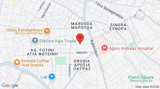 Apartments for rent i Patras - kort over placeringen
