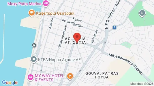 Apartments for rent i Patras - kort over placeringen