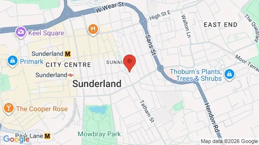 Apartments for rent i Sunderland - Tyne and Wear - kort over placeringen