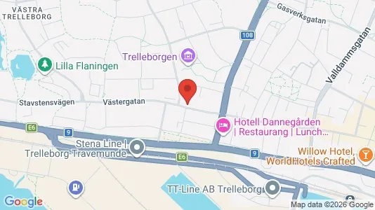 Apartments for rent i Trelleborg - kort over placeringen