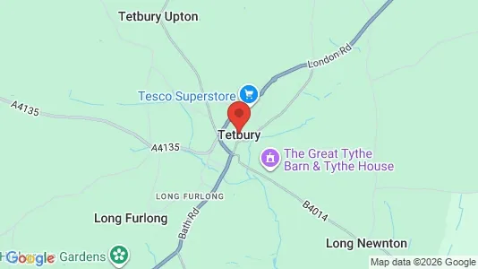 Houses for rent i Tetbury - Gloucestershire - kort over placeringen