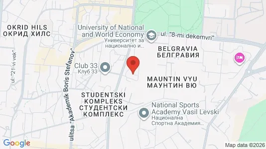 Apartments for rent i Sofia Studentski - kort over placeringen