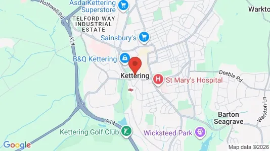 Houses for rent i Kettering - Northamptonshire - kort over placeringen