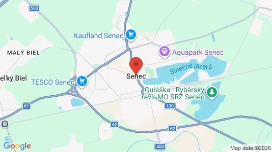 Houses for rent i Senec - kort over placeringen