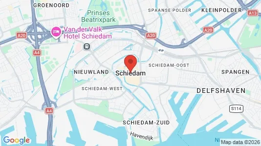 Apartments for rent i Schiedam - kort over placeringen