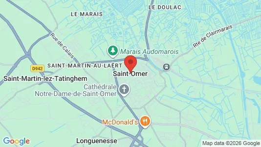 Houses for rent i Saint-Omer - kort over placeringen