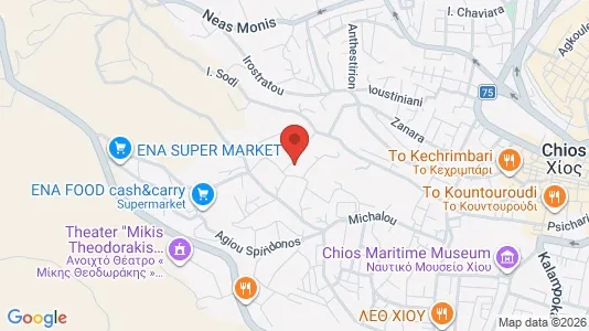 Apartments for rent i Chios - kort over placeringen