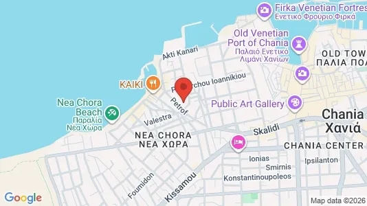 Apartments for rent i Chania - kort over placeringen