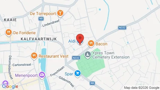 Apartments for rent i Ieper - kort over placeringen
