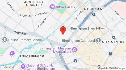 Apartments for rent i Birmingham - West Midlands - kort over placeringen