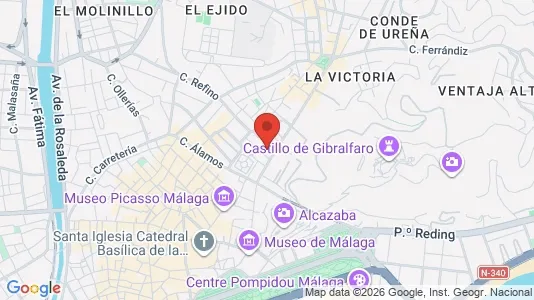 Apartments for rent i Málaga - kort over placeringen