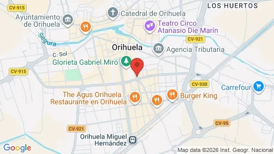 Apartments for rent i Orihuela - kort over placeringen