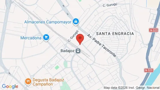 Apartments for rent i Badajoz - kort over placeringen