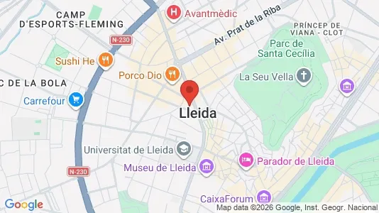 Apartments for rent i Lleida - kort over placeringen