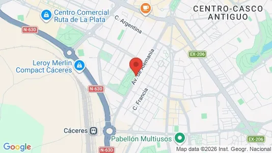 Apartments for rent i Cáceres - kort over placeringen