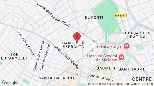 Apartments for rent i Palma de Mallorca - kort over placeringen