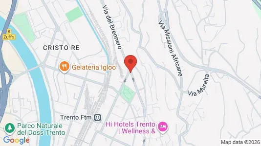 Rooms for rent i Trento - kort over placeringen