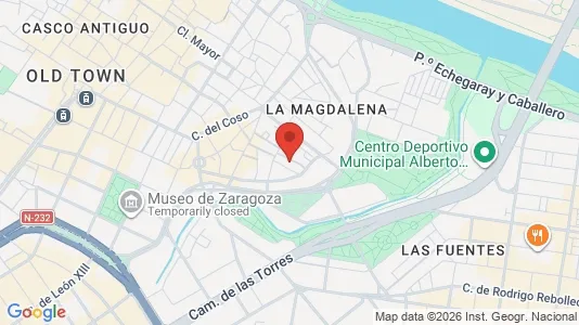 Apartments for rent i Zaragoza - kort over placeringen