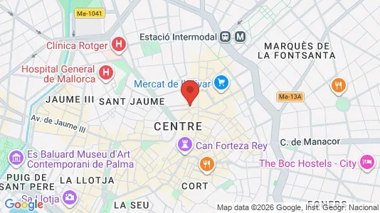 Apartments for rent i Palma de Mallorca - kort over placeringen