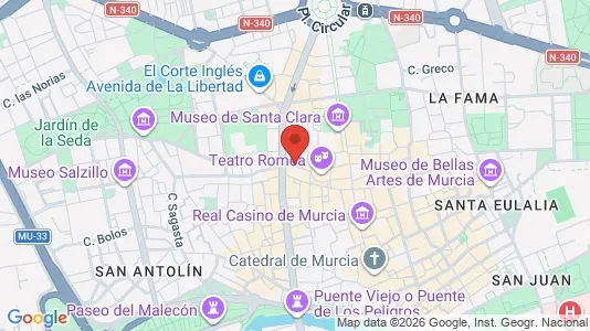 Apartments for rent i Murcia - kort over placeringen