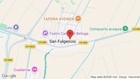Apartments for rent i Daya Vieja - kort over placeringen