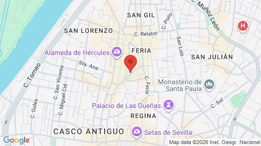 Apartments for rent i Sevilla Casco Antiguo - kort over placeringen