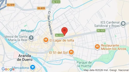 Apartments for rent i Aranda de Duero - kort over placeringen