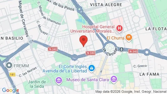 Apartments for rent i Murcia - kort over placeringen