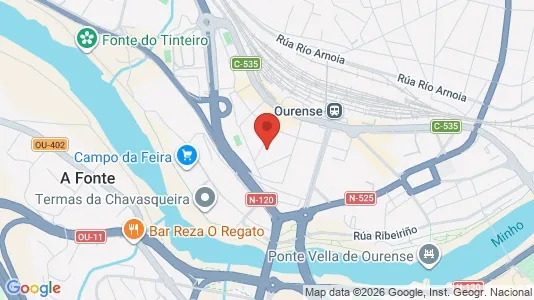 Apartments for rent i Ourense - kort over placeringen