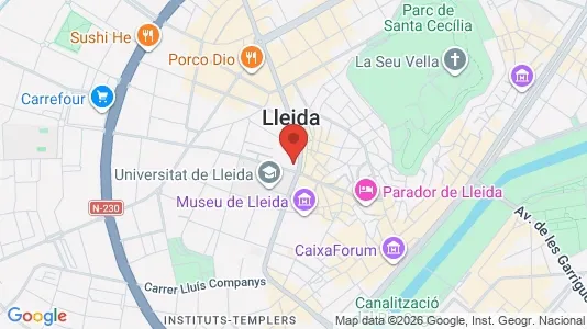 Apartments for rent i Lleida - kort over placeringen