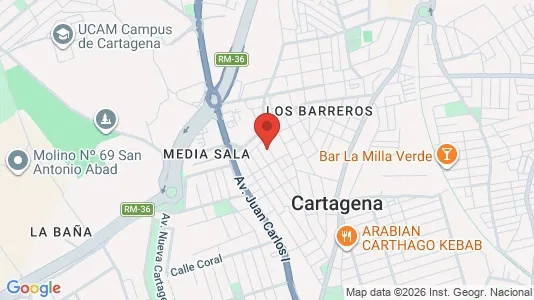 Rooms for rent i Cartagena - kort over placeringen