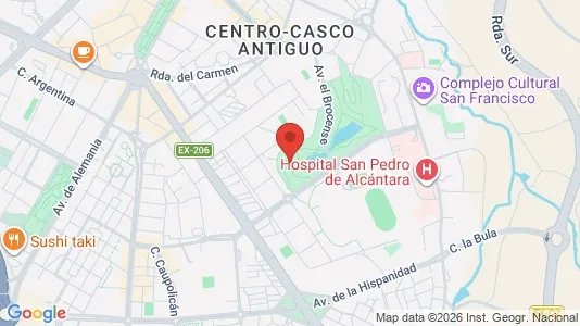 Apartments for rent i Cáceres - kort over placeringen