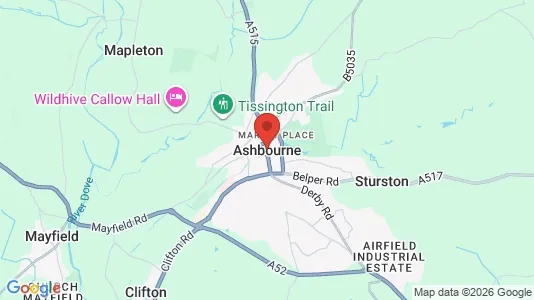 Apartments for rent i Ashbourne - Derbyshire - kort over placeringen