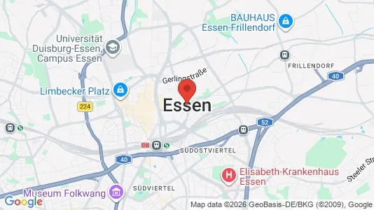 Apartments for rent i Essen - kort over placeringen