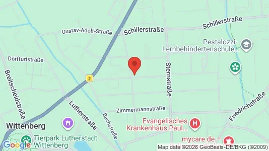 Apartments for rent i Wittenberg - kort over placeringen